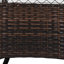 Ensemble de conversation d'extérieur 3 pièces avec ensemble de conversation en rotin pour 2 personnes avec 2 chaises pivotantes et berçantes et une table carrée pour le jardin