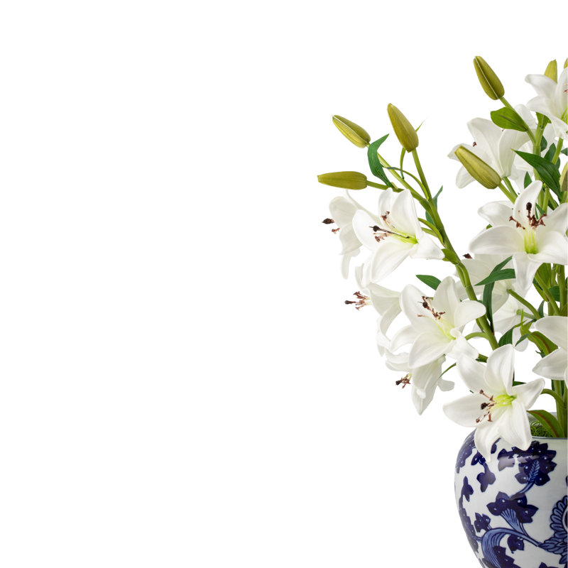 Evelyn RealTouch Lily Toile Arrangement