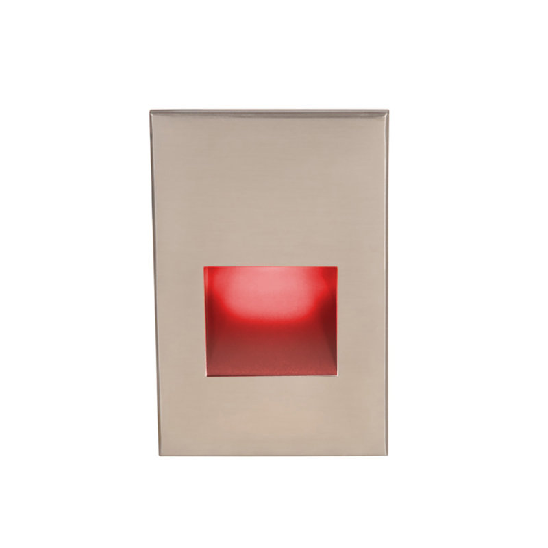 LEDme Step Light, Brushed Nickel, Red, 120