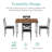 Dining Table Set for 4, Wood Kitchen Table with Upholstered Dinning Chairs for Kitchen Room and Small Spaces, Rustic Brown -1697139128