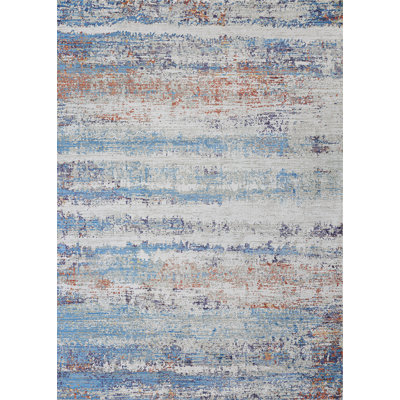 Tapis bleu / gris Atanasa