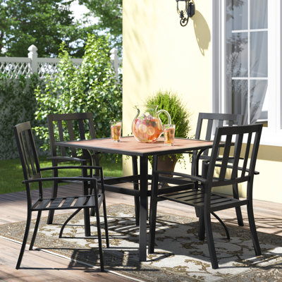 Leonard 4 - Person Patio Dining Set with Square Table