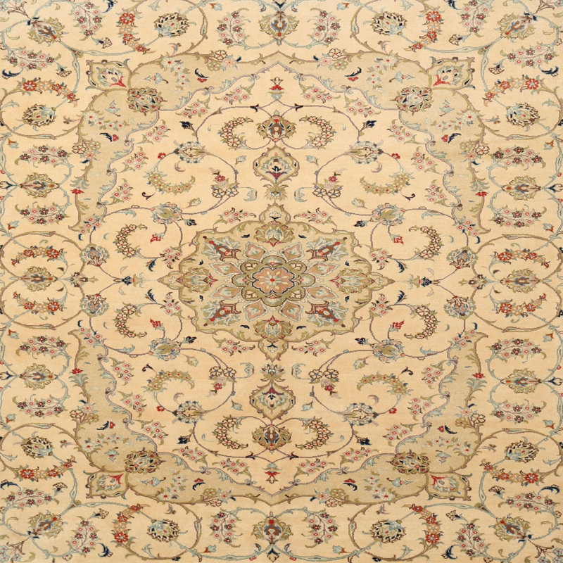 Tapis brun/gris/beige traditionnel, Carré 6 pi