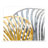 25.75" Golden Gray Metal Round Wall Clocks