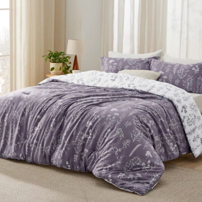 Best Seller Bedsure Comforter Set Reversible Cute Floral Bedding, 89GSM