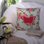 Coussin décoratif intérieur/extérieur bleu roses shabby