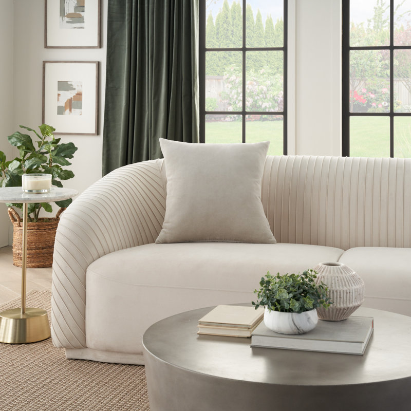 Cotton Throw Pillow Cover & Insert, Gray