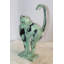Statue de chat en aluminium de la collection Nifao avec finition patinée verte, élégance intemporelle 11 po x 5 po x H 20 po