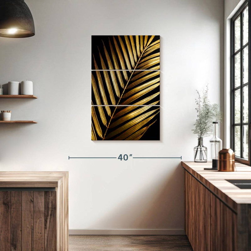 Harnek Golden Palm Leaf, 38" H x 24" W