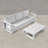 Hoyt Outdoor Aluminum Conversation Set with End Table-1792945155-1792945164-1786211085