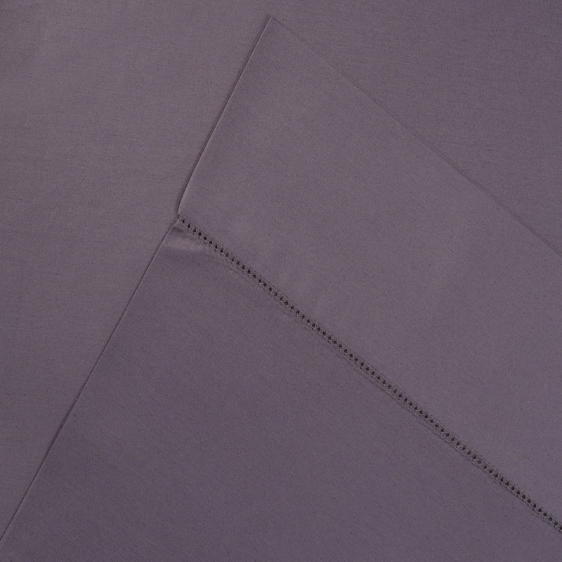 Taies d'oreiller longues en coton à densité de tissage 610 fils Celeste Home, Standard, gris clair
