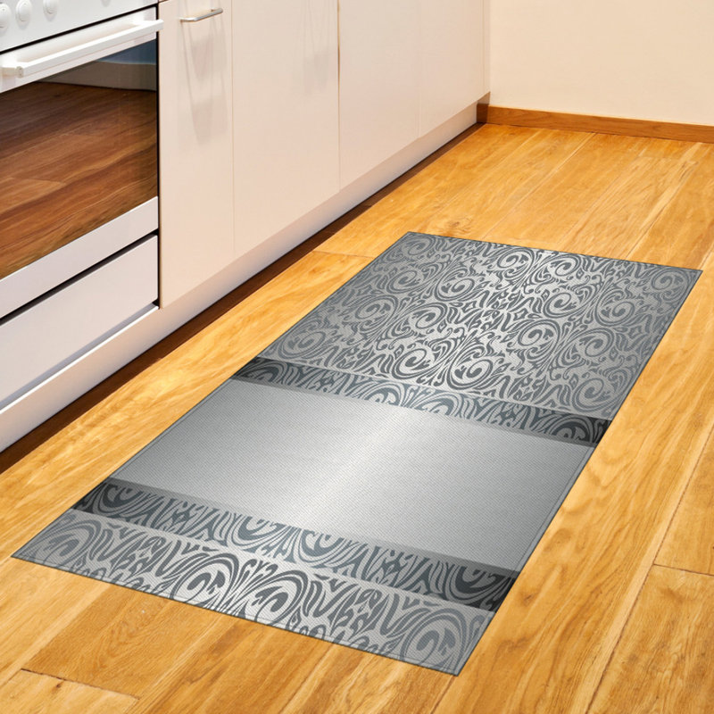 Damask High Density Long Fiber Poly Threads Decorative Area Rug Carpet, Rectangle 2'7" x 5'