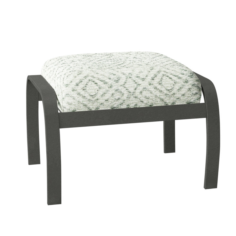 Repose-pieds avec coussin Askar, Graphite texturé, Sunbrella® sable Dupione