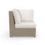 Fauteuil d'angle modulaire Henri en résine tressée résistante aux intempéries, sans accoudoirs, avec coussins Sunbrella-613420688