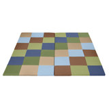 ECR4Kids SoftZone Patchwork Activity Mat, Folding Playmat