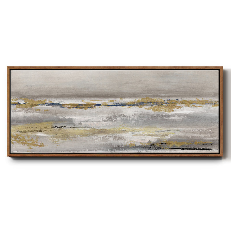 Toile encadrée, brouillard doré