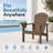 Dareona Pakkdiarie Set of 4 HDPE Stackable Adirondack Chairs with Cup Holders, All-Weather Outdoor Patio Chairs-1802343055-1803586826