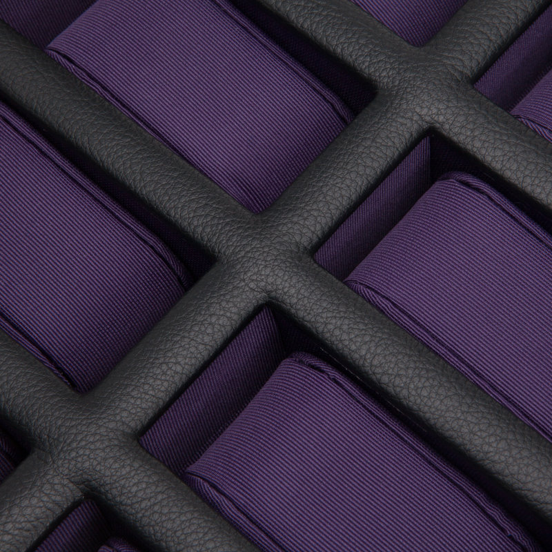 Watch Box + Locking, Black/Purple