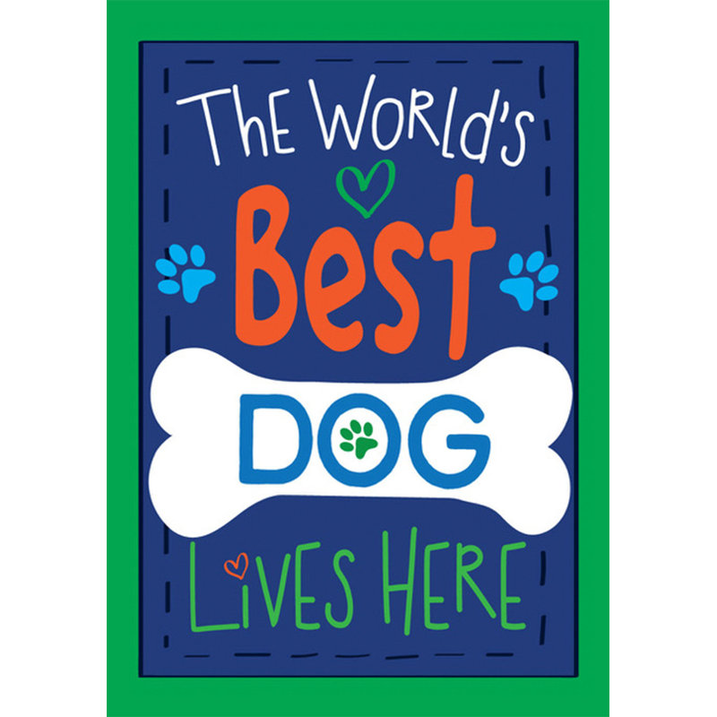 Drapeau de maison à double face World's Best Dog