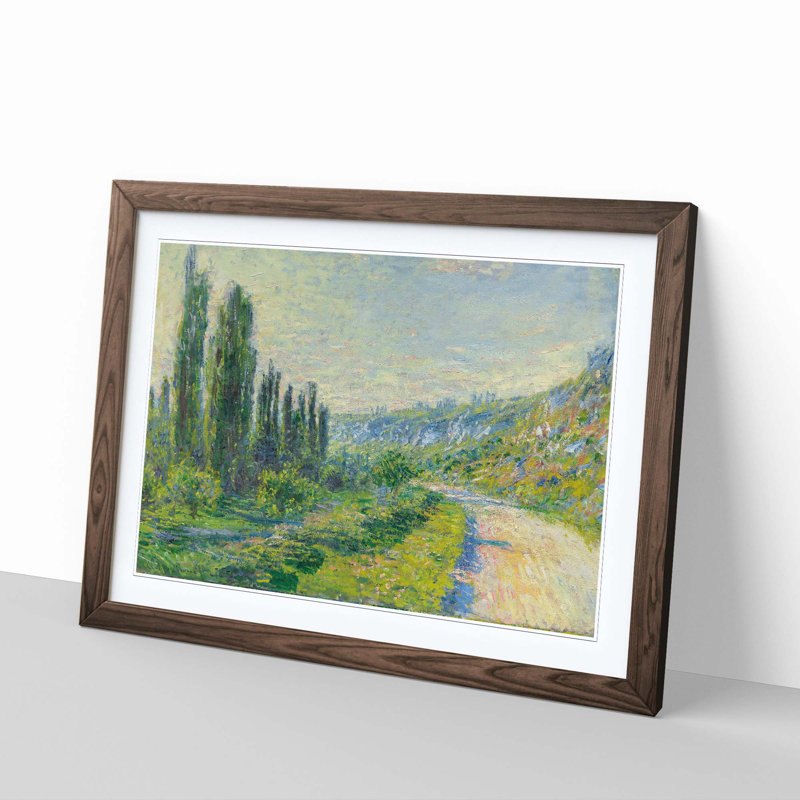 Lane in the Country by Claude Monet Framed Wall art - Framed Print, Walnut