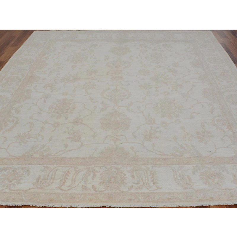 One-of-a-Kind 8' X 9'6" New Age Wool Area Rug in Ivory