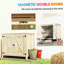 Armoire de rangement extérieure en bois avec tablette et portes doubles-1677656385
