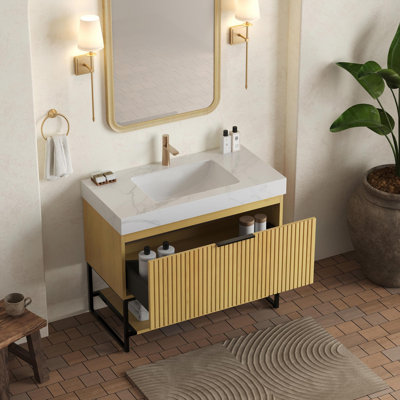 Meuble-lavabo 36 po avec lavabo en céramique
