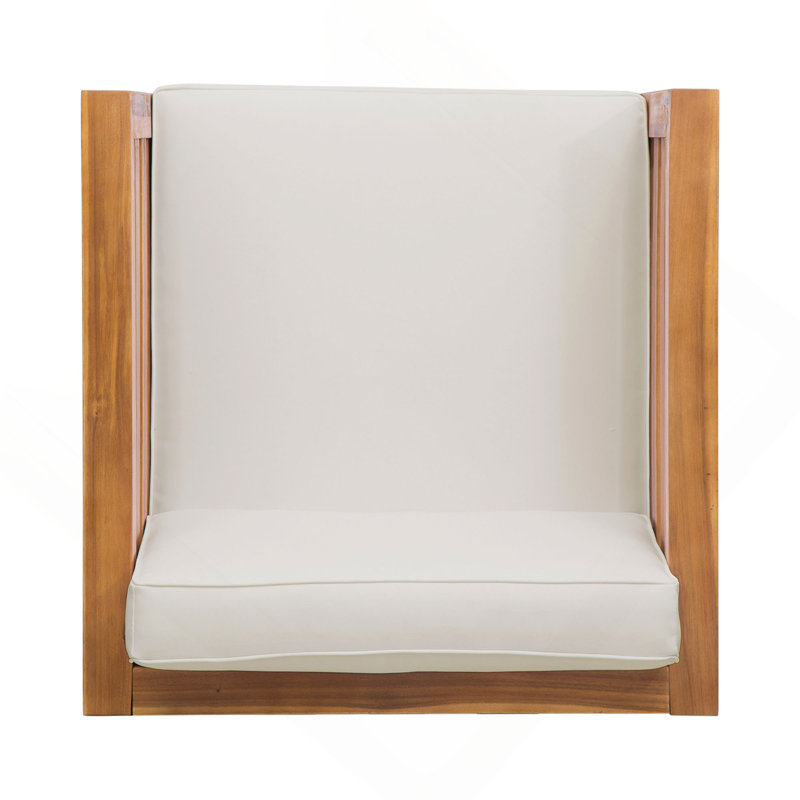 Fauteuil club Oana, Beige, Brun