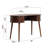 Stream Ripple Wood Writing Desk with Drawers-524427564