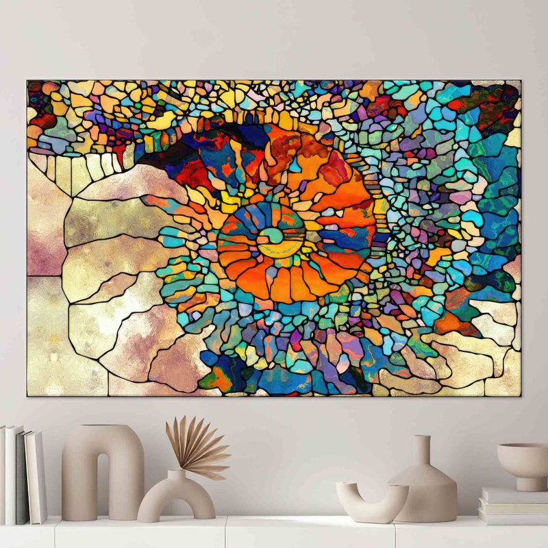 Grande reproduction d'art sur toile abstraite, idéale pour un cadeau de bébé personnalisé et une décoration murale moderne