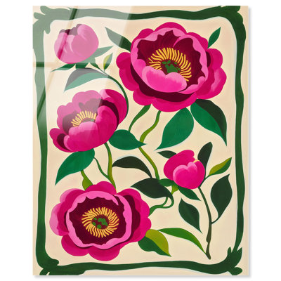 «Fourfold Peony II», reproduction d'art acrylique sur toile par Art Remedy