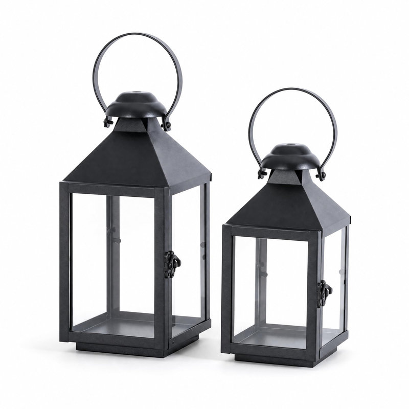 Porte-bougie portable avec porte en acrylique incassable et cadre en fer antirouille pour une utilisation intérieure et extérieure