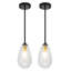 Luminaire suspendu moderne en verre 1 lumière, luminaire suspendu réglable pour îlot de cuisine, salle à manger et entrée-446866206