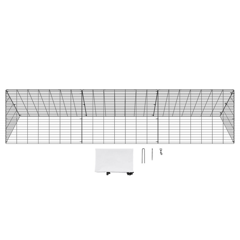 Tunnels pour poulets pour la cour, 118,1 x 28 24,2 po, portables et pliables, protègent la volaille des intempéries, sont livrés avec une housse imperméable, un grand espace de travail en cochère, des tunnels, plusieurs