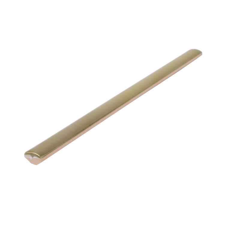 Silken 7.9'' L x 0.5'' W Ceramic Round Tile Trim, Olive Green