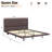 Queen Size, Floating Bed Frame, Led , Coffee Modern Pu Leather Platform Bed, Material, 8 Dynamic Lighting Styles Frame With Size Color, Strong And Reliable, Simple Assembly, Sequences-125572973-125572975
