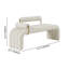 Banc de vestibule en velours capitonné Modern White Line