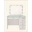 Meuble-lavabo 1 pièce 1 pièce Glam