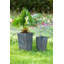 Jardinière en ciment 9,4 x 9,4 x 18,1 po