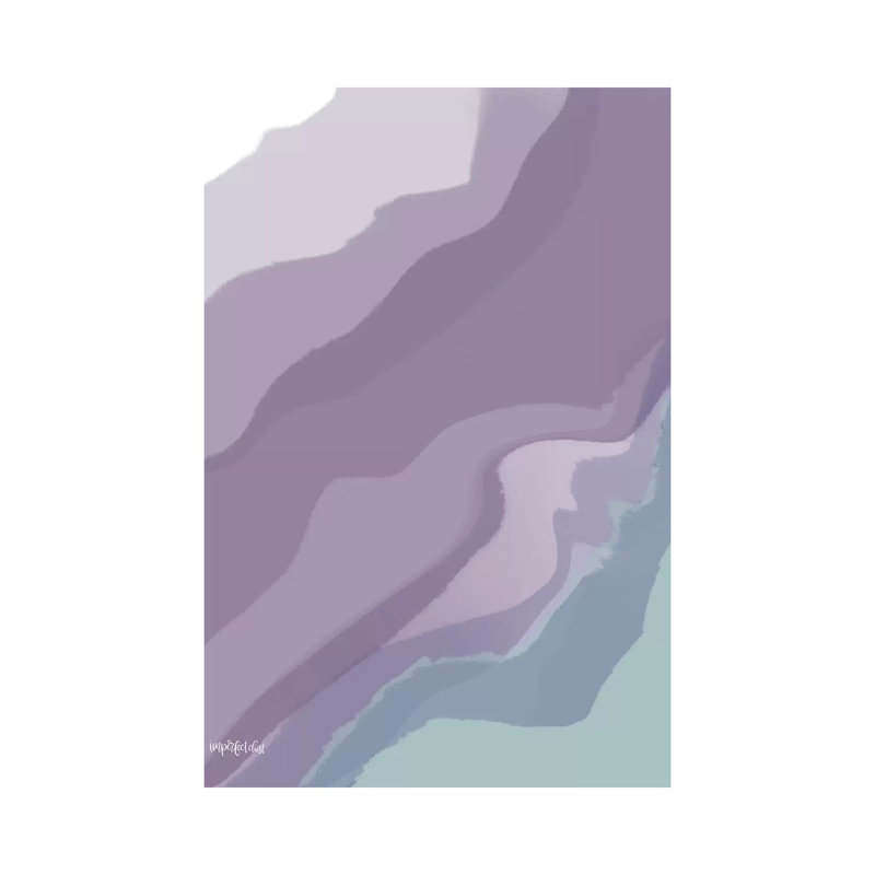 Lavender Cyan Love by Imperfect Dust - Wrapped Canvas Print, 101.6 cm H x 66.04 cm W x 1.91 cm D