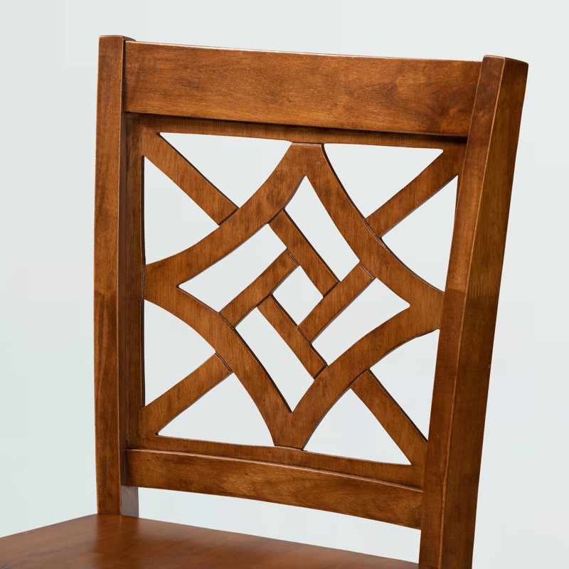 Annorah Solid Wood Counter Stool, Walnut Brown