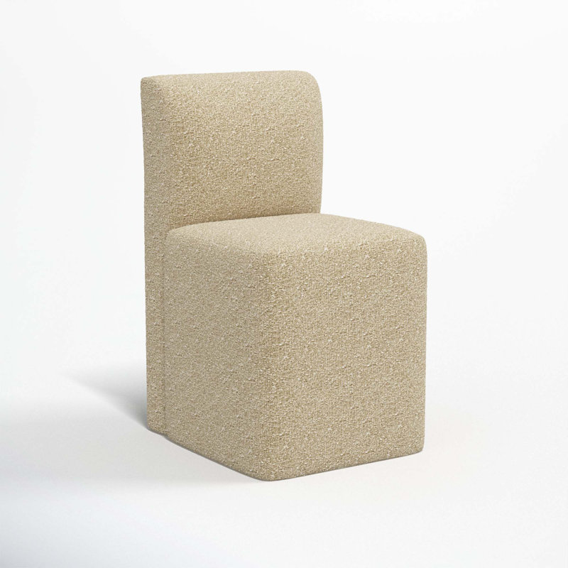 Mendy Upholstered Dining Chair, Classic Buff Boucle
