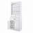 Bathroom Storage Cabinet with Two Doors, Drawers, Adjustable Shelf & Three Open Shelves