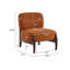 Chaise orange moderne avec boucle de 25,5 po - Fabrication en bois massif élégante pour le salon, la chambre à coucher, la structure de bureau spacieuse et accueillante-205822556