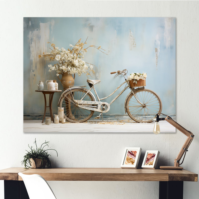 Bicycle Tranquil Pedaling VI, reproduction d'art sur toile, H 16 po x l 32 po x P 1 po, Toile tendue