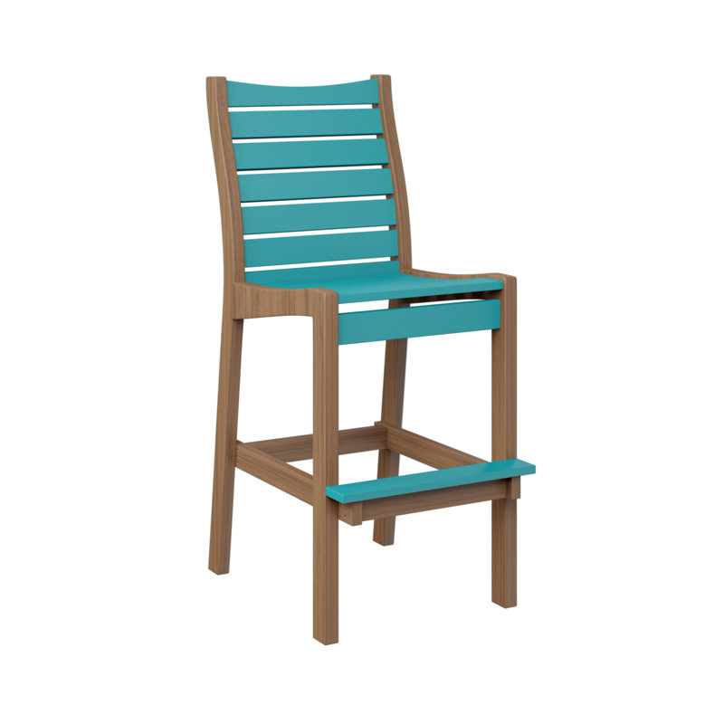 Berlin Gardens Bristol Extra Tall Chair, Aruba Blue, Antique Mahogany