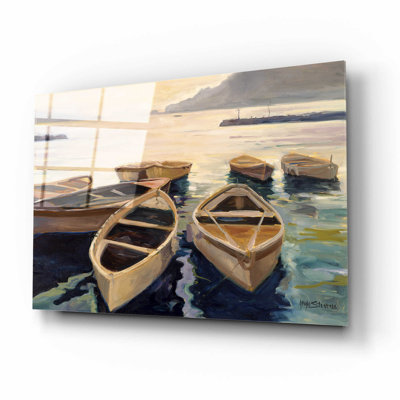 Breakwater Bay «Sunset Marina» par Allayn Stevens, art mural en verre acrylique