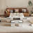 Modern Lift Top Coffee Table with 4 Stools,Extendable Center Table for Living Room,Dining Room,Office