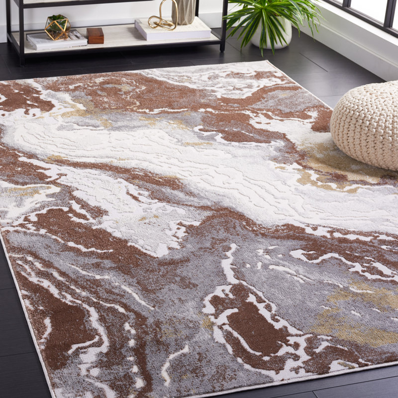 Palma Performance Abstract Rug, Rectangle 5'3" x 7'6"