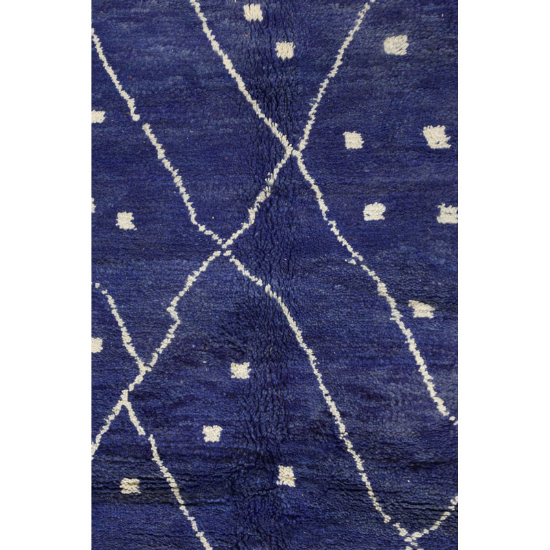 Tapis marocain rectangulaire en laine unique 6 pi 8 po x 10 pi 2 po Moroccan Rugs